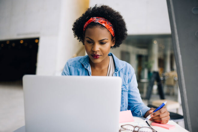 Woman on laptop